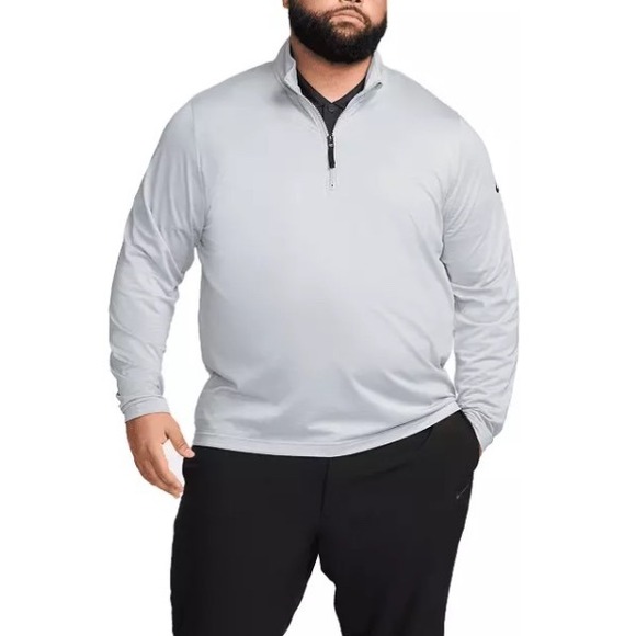 Nike Men Dri-FIT Victory Golf ½ Zip 3XL Long Sleeve Performance Activewear Grey - Picture 1 of 10